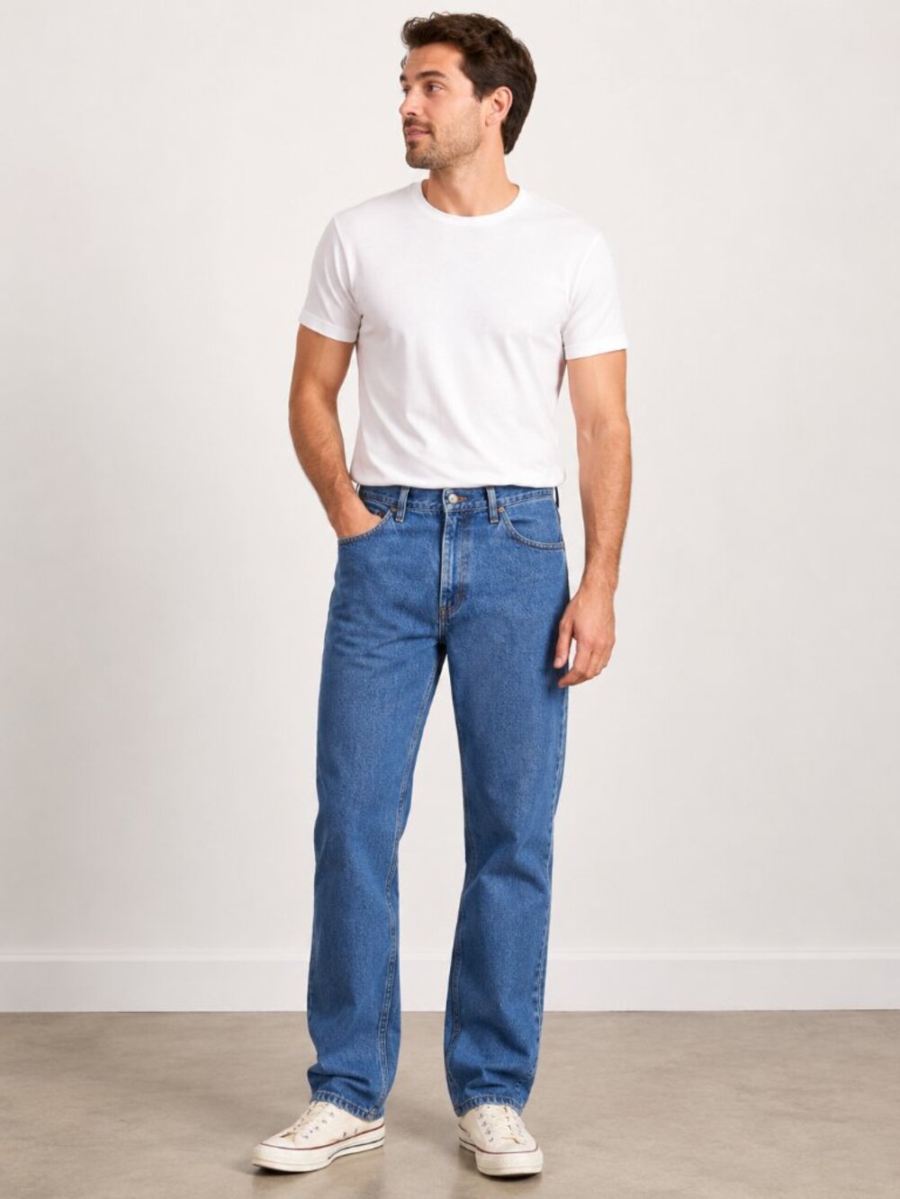 Rustler Mens Blue 100% Cotton Denim Straight Regular Fit Workwear Jeans 36x30